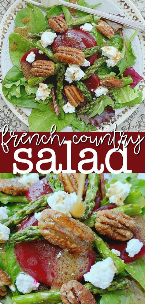 French Salad | Foodtastic Mom #frenchsalad #saladrecipes French Salad Recipes, French Salad Dressing, Recipes High In Protein, Warm Goat Cheese Salad, Pto Teacher Appreciation, French Dinner Parties, Bistro Salad, French Cuisine Recipes, French Salad