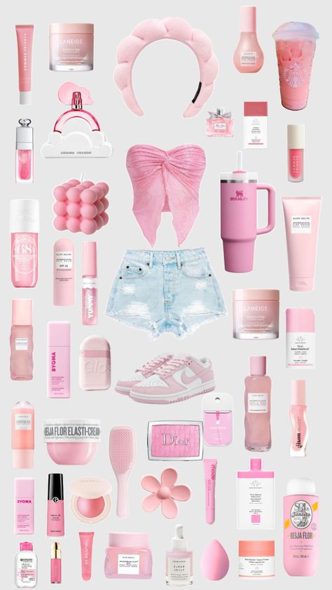 Preppy Preppy Outfit Mood Board, Cute Preppy Stuff, Preppy Fits Ideas, Cute Preppy Summer Outfits, Cute Preppy Things, Preppy Astethic, Pink Preppy Outfits, Preppy Gift Ideas, Pink Preppy Outfit