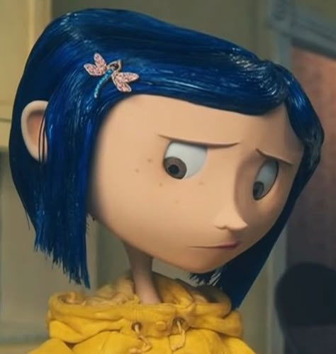 Coraline Aesthetic, Coraline Jones, Horror Movie Characters, Coraline, Movie Characters, Tim Burton, Horror Movie, Blue Hair, The Magic