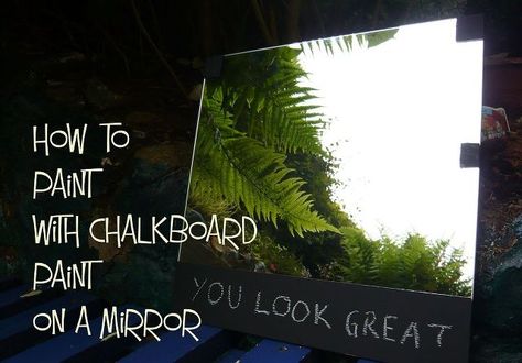 how to paint with chalkboard paint on a mirror, chalkboard paint, crafts, painting Paint On Mirror, Mirror Chalkboard, Chalkboard Paint Ideas, Diy Chalkboard Paint, Chalkboard Crafts, Chalkboard Diy, Chalkboard Projects, Schedule Board, Neat Crafts