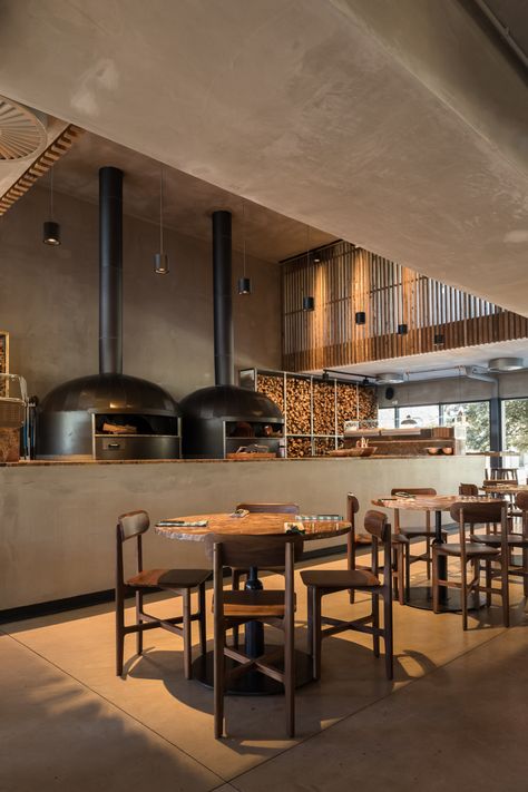 Pizza Oven Restaurant, Italian Restaurant Design, Italian Restaurant Interior, Italian Restaurant Decor, Pizzeria Design, Modern Restaurant Design, Pizza House, Bakery Design Interior, Pizza Design