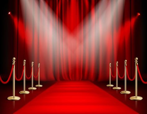 Free vector awards show red carpet path ... | Free Vector #Freepik #freevector Met Gala Birthday Party, Gala Birthday Party, Hollywood Backdrop, Movie Star Party, Red Carpet Background, Carpet Background, Curtain Background, Cartoon Wedding Invitations, Cartoon Wedding