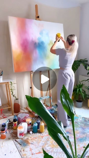 Multicolour Painting, Blob Painting, Art Satisfying, Bright Abstract Art, Satisfying Art, Aura Energy, Abstract Art Painting Techniques, Sketchbook Ideas, Fantasy Paintings