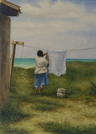 Washing Lines, Laundry Art, Clothes Lines, Hanging Laundry, Caribbean Art, Black Art Painting, Wash Day, Washing Line, Art African