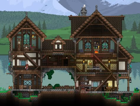 Terraria Castle, Terraria Base, Terraria Houses, Terraria Game, Terrarium Base, Terraria Tips, Terraria House Ideas, Terraria House Design, Terraria House