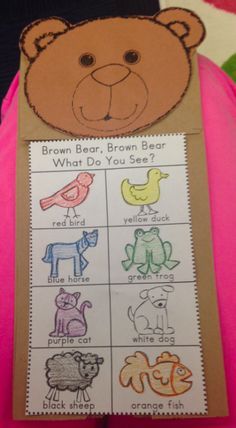 Brown Bear, Brown Bear Paper Bag Retelling Puppet (from Preschool Wonders) Brown Bear Brown Bear Activities, Bears Preschool, Bear Activities, Teacher Tired, Doodle Bugs, Brown Bear Brown Bear, Preschool Colors, Preschool Literacy, Bear Brown