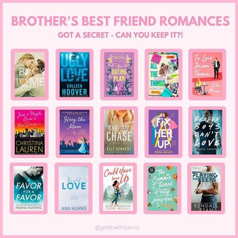 Best Friends Brother Romance Books, Brother’s Best Friend Books, Brother's Best Friend Romance Books, Books For Best Friends, Best Friends Brother Books, Brothers Best Friend Books, Best Friends Brother Trope, Romance Book List, Romcom Books To Read