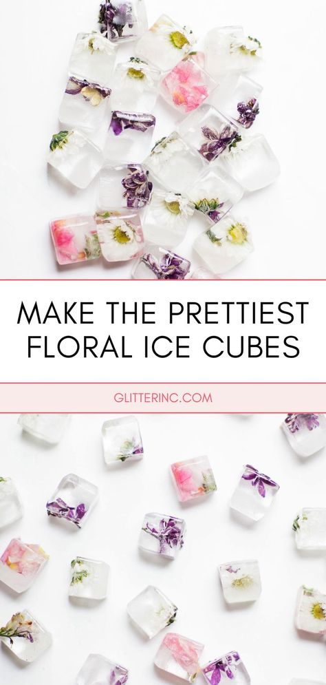 Make your drinks special with ice cubes with flowers in them! Great for elegant cocktails and fancy ice cubes. Learn to make floral ice cubes and DIY flower ice cubes at home. These party ice cubes are perfect for fun bridal shower ideas, adding a pretty touch to any event. Tea Ice Cubes, Elegant Cocktails, Fancy Ice Cubes, Floral Ice Cubes, Flower Ice Cubes, Fancy Ice, Brunch Bar, Floral Ice, Salad Rolls