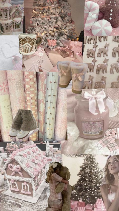 pink Christmas vibes <3 #pink #christmas #pinkmas #aesthetic #coquette #coquetteaesthetic Winter Coquette, Pink Holiday, Christmas Board, Christmas Feeling, Preppy Wallpaper, Pink Coquette, Aesthetic Coquette, Christmas Vibes, Girl Things