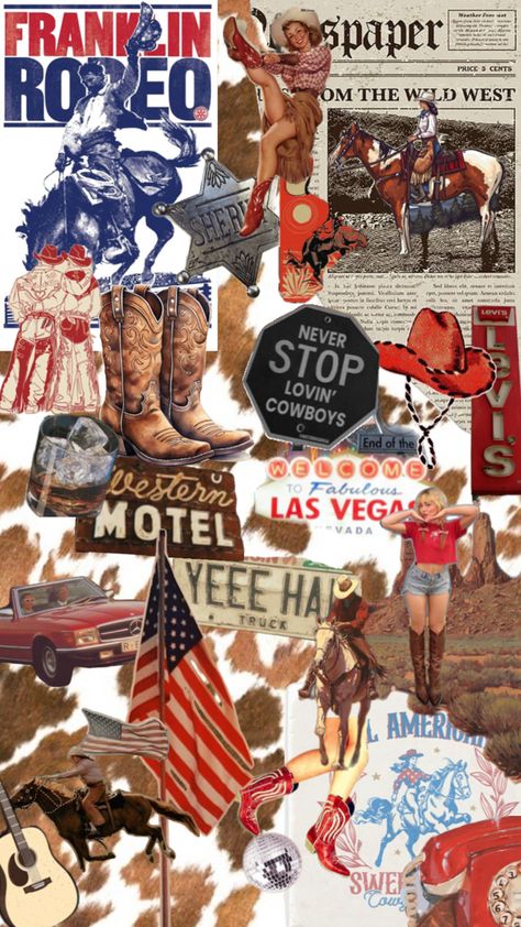 Western Ipad Background, 50s Cowboy Aesthetic, Cute Country Backgrounds Wallpaper, Country Collage Wallpapers, Western Chic Aesthetic, Vintage Western Aesthetic Wallpaper, Country Wallpaper Iphone Backgrounds, Western Ipad Wallpaper, Iphone Wallpaper Country