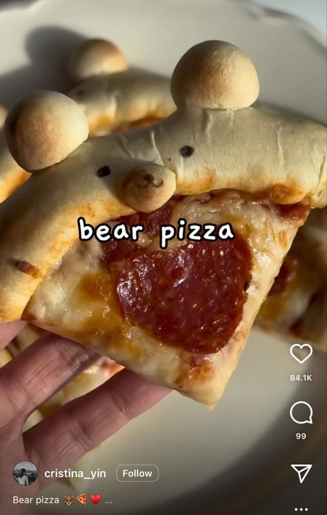 Bear Pizza, Future Ideas, Food Cooking, Cute Food, Cooking And Baking, Food Drinks, Pizza, Cooking Recipes, Baking