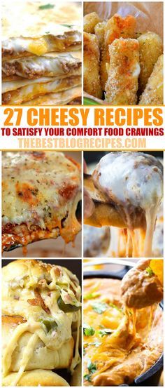 Calling all cheese lovers! We’ve rounded up some of our favorite cheesy recipes that will satisfy your biggest comfort food cravings. Mozzarella, ricotta, cheddar and more delicious cheeses make these recipes the ultimate meals! Cheesy Comfort Food, Mozzarella Cheese Recipe Dinners, Easy Cheesy Recipes, Cheesey Recipes, Cheese Recipes Dinner, Cheesy Recipes Easy, Cheddar Cheese Recipes, Cheesy Snack, Cheese Dishes