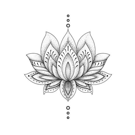 Flower Outline Tattoo, Lotus Flower Outline, Lotusblume Tattoo, Lotus Flower Drawing, Flower Tattoo Stencils, Lotus Mandala Tattoo, Floral Mandala Tattoo, Lotus Flower Tattoo Design, Lotus Flower Mandala