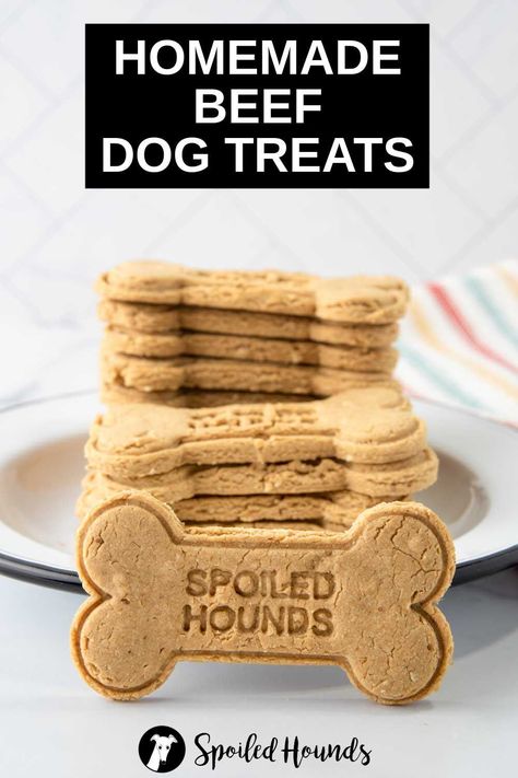 Dog Treats With Beef Broth, Beef Dog Treats Homemade, Broth Dog Treats, Dog Treats With Peanut Butter, Natural Dog Treats Recipes, Treats With Peanut Butter, Dog Biscuit Recipe, Beef Dog Treats, Dog Cookie Recipes