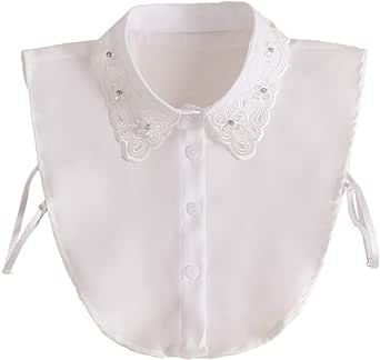 YAKEFJ Lady Half-Shirt Blouse Detachable Lace Chiffon Fake Collars Dicky Collar Faux Collar Dicky Collar, Faux Collar, Professional Chic, False Collar, Fake Collar, Half Shirts, Detachable Collar, Lace Chiffon, Stylish Blouse