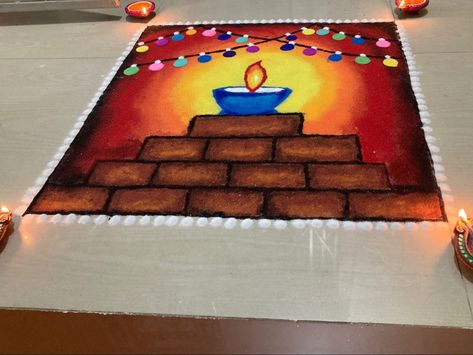 Diwali Rangoli Image, રંગોળી દિવાળી, Divali Ideas Rangoli, Traditional Rangoli Designs Diwali, Bhai Duj Rangoli, Narak Chaturdashi Rangoli, Rectangle Rangoli Designs, Cartoon Rangoli Designs Diwali, Cartoon Rangoli Designs Easy