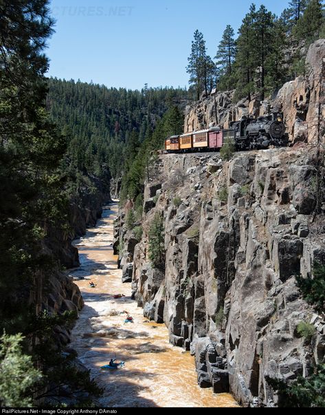 RailPictures.Net Photo: DS 493 Durango & Silverton Narrow Gauge Railroad Steam 2-8-2 at Durango, Colorado by Anthony DAmato Colorado Railroad, Train Drawing, Garden Railway, Italy Pictures, Train Railway, Durango Colorado, Railroad Pictures, Colorado Usa, Daily Pictures