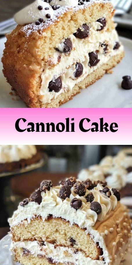 Gourmet Cannoli Cake Recipe for a Sweet Celebration Indulge in the rich flavors of classic Italian pastry with this gourmet Cannoli Cake, featuring creamy ricotta, chocolate chips, and a mascarpone frosting. Perfect for special occasions or simply treating yourself to a taste of Italy. #CannoliCake #ItalianDesserts #HomeBaking #DessertRecipes #FoodieDelights #CelebrationCakes #DeliciousTreats #BakingInspiration #SweetToothSatisfaction Cannoli Flavors, Cannoli Cake Recipe, Ricotta Chocolate, Italian Love Cake, Sicilian Cannoli, Cannoli Cake, Cannoli Filling, Mascarpone Frosting, Cake Celebration