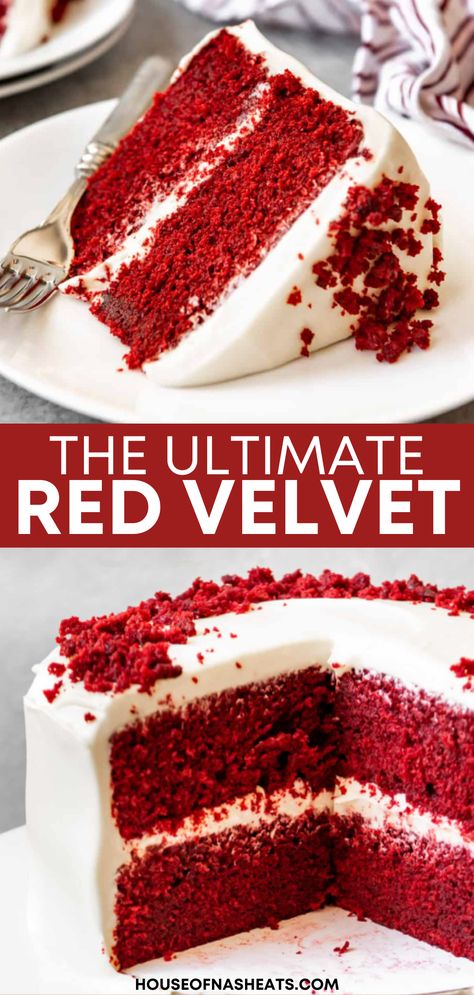 his Red Velvet Cake recipe is made from scratch for the best flavor and a moist, tender crumb that pairs wonderfully with a tangy, sweet cream cheese frosting. This is a classic cake recipe for a 2-layer red velvet cake that is quite possibly the best red velvet cake recipe in the world. Orange Creamsicle Cake, Red Velvet Cake Recipe Easy, Best Red Velvet Cake, Creamsicle Cake, Bolo Red Velvet, Velvet Cake Recipes, Velvet Cheesecake, Red Velvet Cake Recipe, Birthday Cake Decorating Ideas