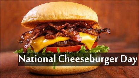 Happy National Cheeseburger Day Graphic - Saferbrowser Image Search Results National Cheeseburger Day, Prime Rib, National Holidays, Chicken Burgers, Cheeseburger, Image Search, Steak, Ethnic Recipes