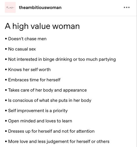 The High Value Woman, How To Stop Romanticizing People, Ruthless Feminine, Being A High Value Woman, Vision Board Black Woman Relationship, How To Be A Good Woman, How To Become Elegant, High Value Woman Affirmations, The Woman I Want To Be