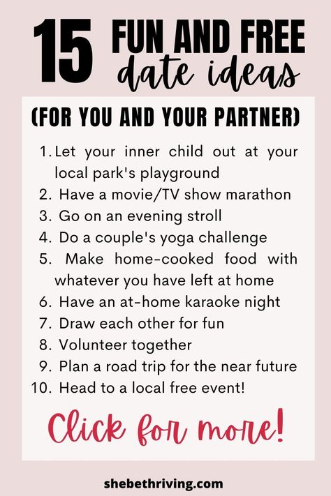 15 Absolutely Free Date Night Ideas That Don't Cost A Penny Free And Cheap Date Ideas, Free Dates For Couples, First Date Ideas For Teens, Teen Date Ideas, Couples Yoga Challenge, Free Date Night Ideas, Date Ideas For Teens, Free Date Night, Free Dates