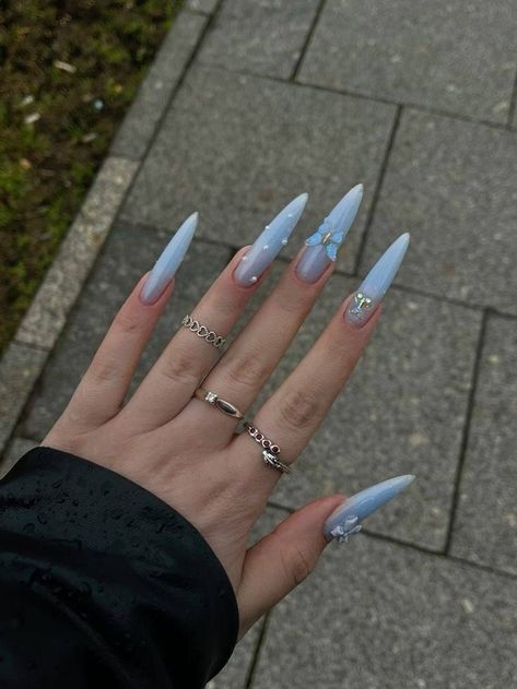 🔥 Fashionable manicure for short and long nails, new nail designs, trends winter 2024 - 2025 photo Long Almond Nails, Stiletto Nails Designs, Christmas Nails Acrylic, Oval Nails, Classy Nails, Funky Nails, Dope Nails, Long Acrylic Nails, Stiletto Nails