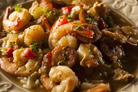 Old Fashioned Shrimp Stew Cajun Roux Recipe, Quick Red Beans And Rice, Sausage And Shrimp Gumbo, Cajun Gumbo Recipe, Shrimp Gumbo Recipe, Roux Recipe, Okra Gumbo, Dark Roux, Shrimp Jambalaya