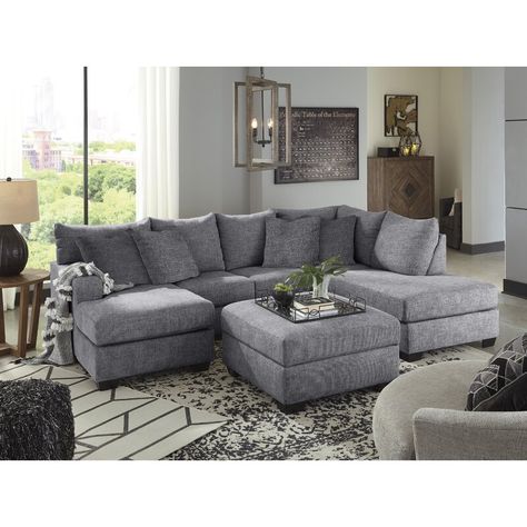 U Shape Sofa, Slumberland Furniture, Modular Corner Sofa, U Shaped Sofa, U Shaped Sectional, Double Chaise, Grey Upholstery, Sofa Chaise, Everyone Is Welcome