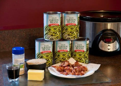 Canned Green Bean Recipes, Best Green Beans, Cracked Green Beans, Green Been, Crockpot Green Beans, The Best Green Beans, Beans In Crockpot, Green Beans With Bacon, Bacon Recipe