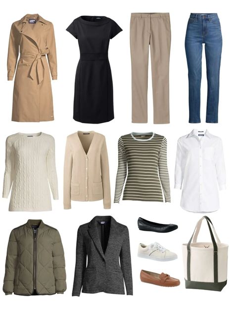 Lands End Outfits Women, Lands End Clothing, Simply Elsa, Capsule Wardrobe Planning, Ultimate Capsule Wardrobe, Visual Dictionary, Simple Sweaters, Coastal Grandmother, Wardrobe Planning