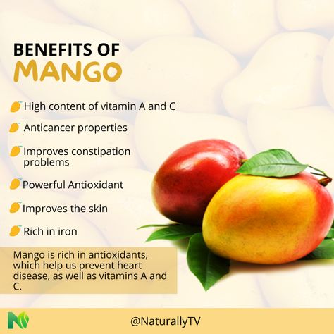 Mango is a delicious tropical gem packed with benefits. 🥭  Rich in vitamins A and C, this fruit strengthens your immune system and takes care of your skin.  Its high antioxidant content helps fight aging and improves digestion thanks to its natural enzymes. 🌟🍃  Celebrate every bite of mango, a fruit that not only nourishes, but also lifts your spirits and makes your health shine.  Share the freshness of mango with your loved ones! 🍑✨ #mango #health #benefits #20oct #naturallytv Benefits Of Mango, Mango Health Benefits, Mango Benefits, Benefits Of Food, Healthy Dinner Options, Poor Digestion, Fruit Benefits, Food Is Medicine, Workouts Exercises