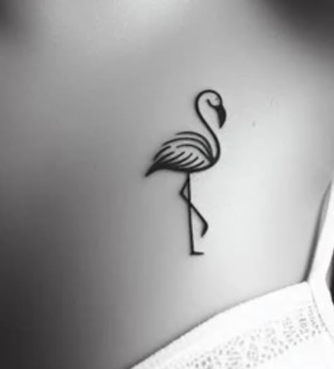 Micro Flamingo Tattoo, Flamingo Line Art Tattoo, Flamingo Tattoo Minimalist, Flamingo Minimalist Tattoo, Flamingo Ankle Tattoo, Flamingo Tattoo Design, Swinger Tattoo, Flamingo Tattoo Meaning, Small Flamingo Tattoo