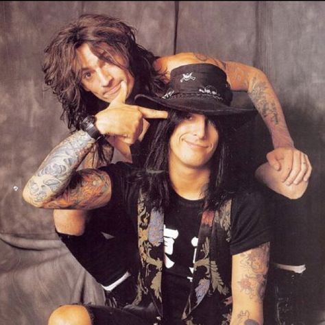 Nikki Sixx and Tommy Lee Mötley Crüe Nikki Sixx And Tommy Lee, Tommy And Nikki, Nikki And Tommy, Nikki Sixx Tommy Lee, Tommy Lee Motley Crue, Motley Crue Nikki Sixx, Dr Feelgood, Terror Twins, Mick Mars