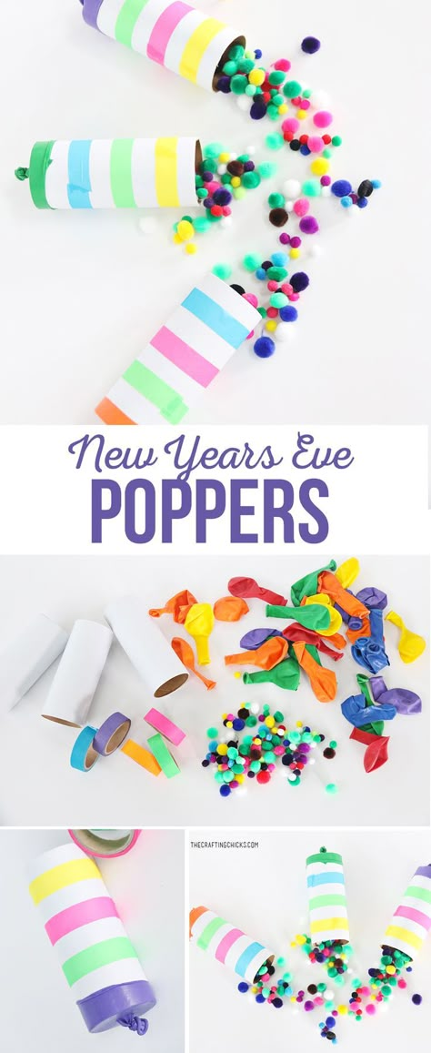 New Years Snacks For Kids, New Year’s Eve Kids Activities, New Years Games For Kids, Noon Years Eve Party, Happy New Year Ideas, Noon Years Eve, New Years Craft, Diy Kids Party Decorations, News Years Crafts For Kids