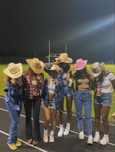 Rodeo Spirit Week Outfit, West Coast Outfits Spirit Week, Group Outfit Themes, Fancy Day Spirit Week, Cowboy Spirit Day Outfit, Cowboy Group Costume, Cowboy Fnl Theme, Country School Dance Outfits, Group Themes Outfits