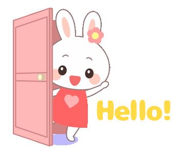 Hello Cartoon, Hi Gif, Special Friendship Quotes, Hello Sticker, Rabbit Sticker, Hello Gif, Good Morning Love Gif, Animiertes Gif, Cute Good Morning Images