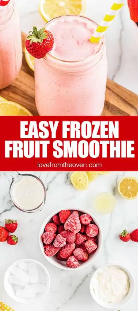 Easy Frozen Fruit Smoothie Recipes, Frozen Strawberry Smoothie, Fruit Shakes Recipes, Frozen Smoothie Recipes, Frozen Berry Smoothie, Frozen Fruit Smoothie Recipes, Easy Fruit Smoothie Recipes, Fruit Yogurt Smoothies, Blend Jet