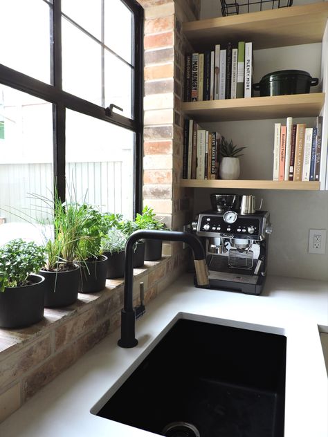 Kitchen Window Over Sink Ideas, Windows Over Sink, Kitchen Window Sill Ideas, Winter Planter Ideas, Small Kitchen Window, Modern Kitchen Window, Kitchen Garden Window, Window Over Sink, Kitchen Sink Window