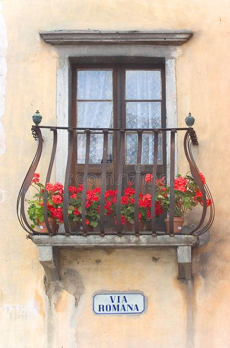 Via Romana - Italian balcony. A typical Italian balcony over a typical old road , #AD, #balcony, #Italian, #Romana, #sign, #road #ad Italian Balcony, Stone Backyard, Second Floor Balcony, Juliette Balcony, French Balcony, Juliet Balcony, Balcony Window, Balcony Grill Design, Balcony Grill