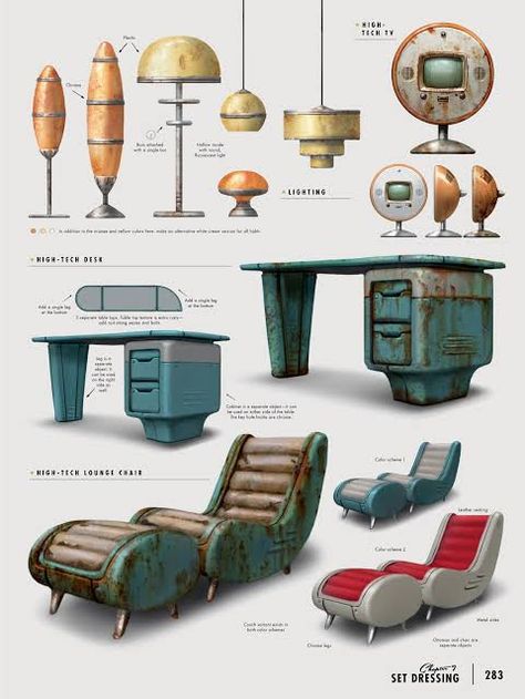 The Art Of Fallout 4, Fallout Furniture, Fallout 4 Concept Art, Fallout Theme, Fallout Aesthetic, Atom Punk, Fallout Rpg, Fallout Concept Art, Fallout Game