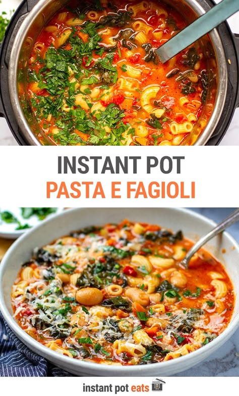 Fagioli Soup Instant Pot, Pasta Fazool, Italian Stew, Pasta And Beans, Thick Soup, Pasta Fagioli Soup, Pasta E Fagioli Soup, Fagioli Soup, Instant Pot Pasta