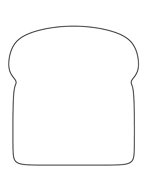 Bread pattern. Use the printable outline for crafts, creating stencils, scrapbooking, and more. Free PDF template to download and print at http://patternuniverse.com/download/bread-pattern/ Bread Template, Bread Pattern, Printable Outline, Coloring Crafts, Operation Game, Felt Food Diy, Felt Food Patterns, Felt Play Food, Felt Crafts Patterns