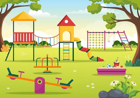 Cartoon Park, Children Playground, Art Studio Space, Baby Art Projects, Diy Costumes Kids, Children Park, Cartoon Character Pictures, Parking Design, Photography Illustration