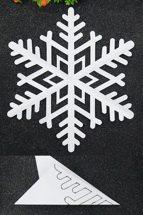 Diy Paper Snowflakes Pattern, Printable Snowflake Template, Make A Paper Flower, Craft Ideas For Beginners, Fleece Sewing Projects, Paper Snowflake Template, Christian Christmas Decorations, Paper Snowflake Patterns, Paper Snowflakes Diy