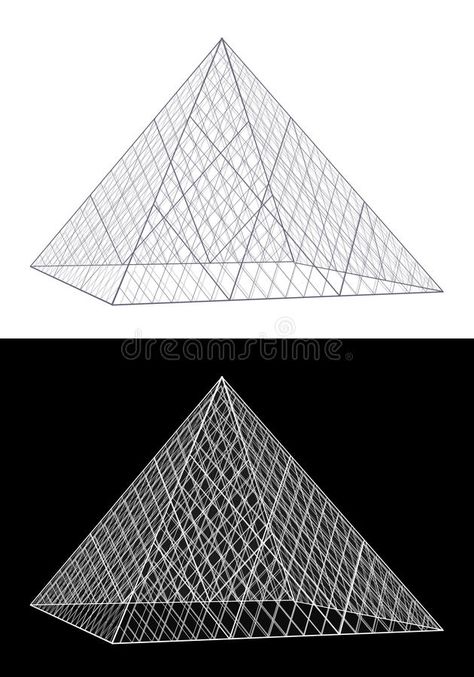 Louvre Pyramid Sketch, Pyramid Structure, Meditation Pyramid, Glass Pyramid, Pyramid Building, Louvre Pyramid, Red Pyramid, Burning Man Art, 3d Sketch