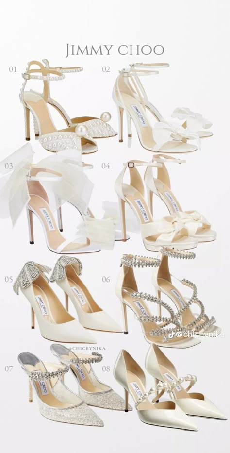 Kasut Pengantin, Bridal High Heels, Shoe Hacks, Jimmy Choo Bridal, Cute Shoes Heels, Fashion Shoes Heels, Shoes Heels Classy, Bridal Heels, Heels Classy