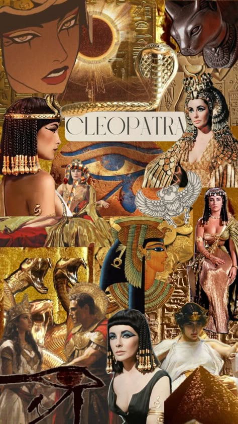 Cleopatra Poster, Cleopatra Aesthetic, Love Visionboard, Egyptian Princess, Egypt Aesthetic, Old Egypt, Dream Aesthetic, Egypt Art, Colour Board