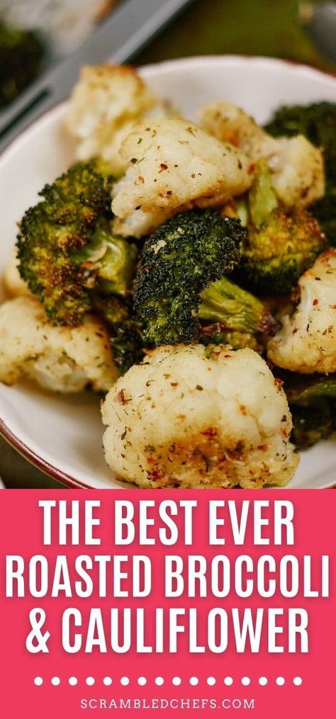 Broccoli And Cauliflower Side Dish, Cauliflower In The Oven, Broccoli Cauliflower Recipes, Roasted Broccoli And Cauliflower, Cauliflower Side Dish, Broccoli And Cauliflower, Roasted Vegetable Recipes, Broccoli Cauliflower, Roasted Broccoli