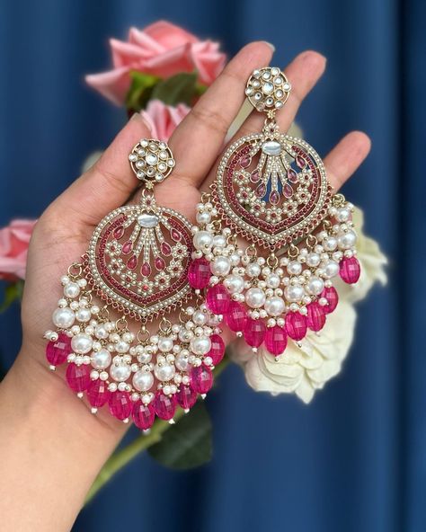 Rhea Premium Earrings ❤️ Now Available In 12 Amazing Colours ✨ ₹599/- Free Shipping In India Wedding Jewellery Designs, Fancy Jewelry Necklace, Restraining Order, Pretty Jewelry Necklaces, Fancy Jewellery Designs, Pakistani Fancy Dresses, Beautiful Pakistani Dresses, Indian Jewellery Design Earrings, Traditional Earrings